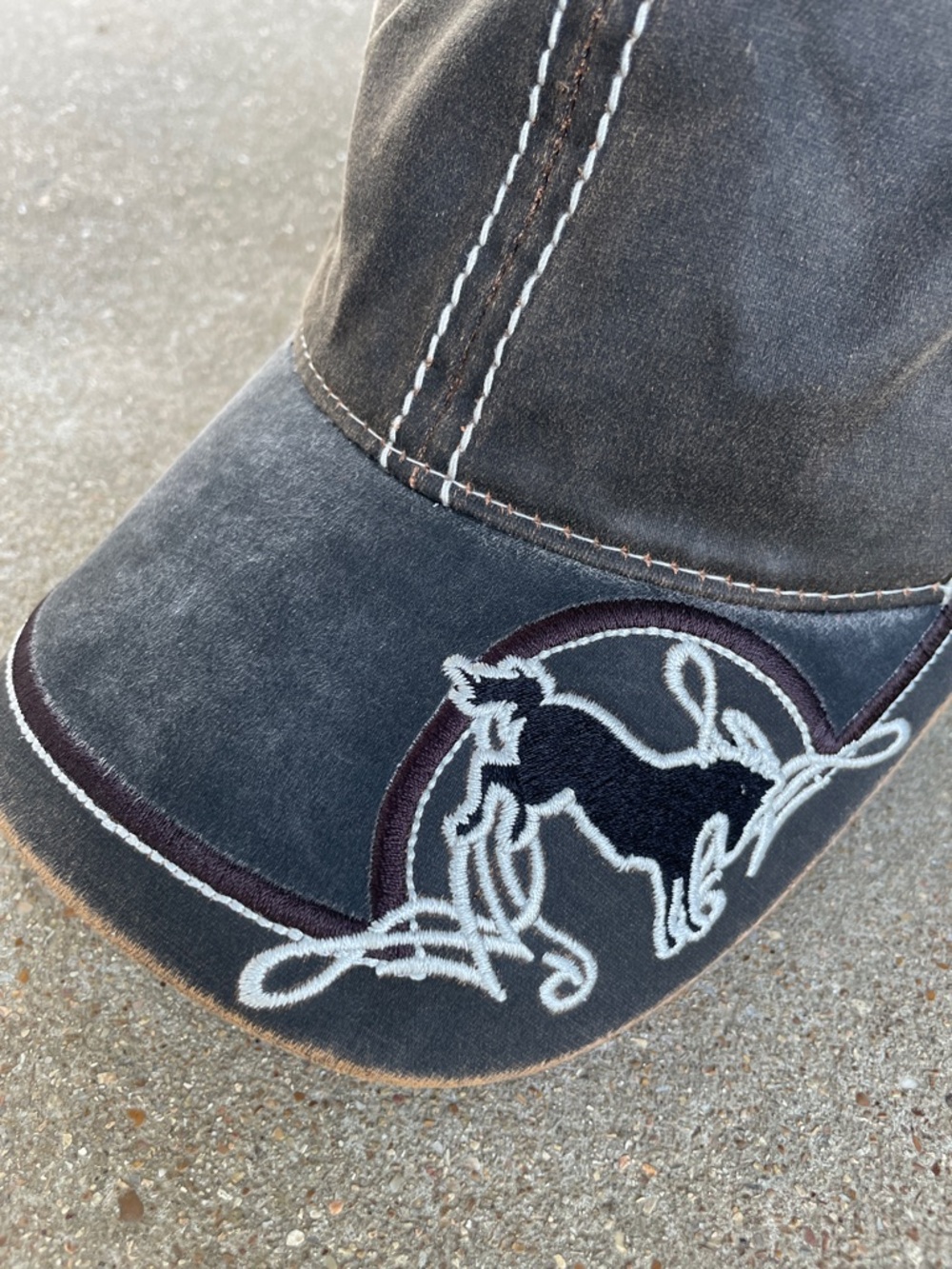 Rodeo-themed Brown Mesh Cap